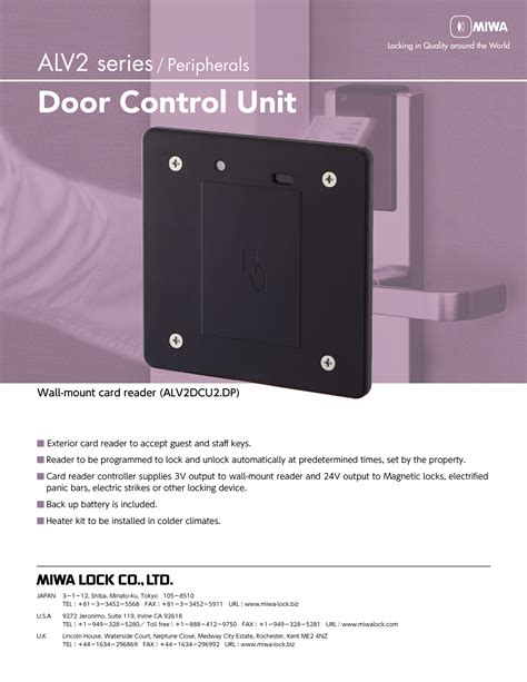 miwa smart door card|miwa door control.